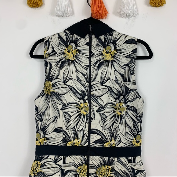 Alice + Olivia Ellis Jacquard Floral Pattern Collared Dress 10 - Picture 10 of 16